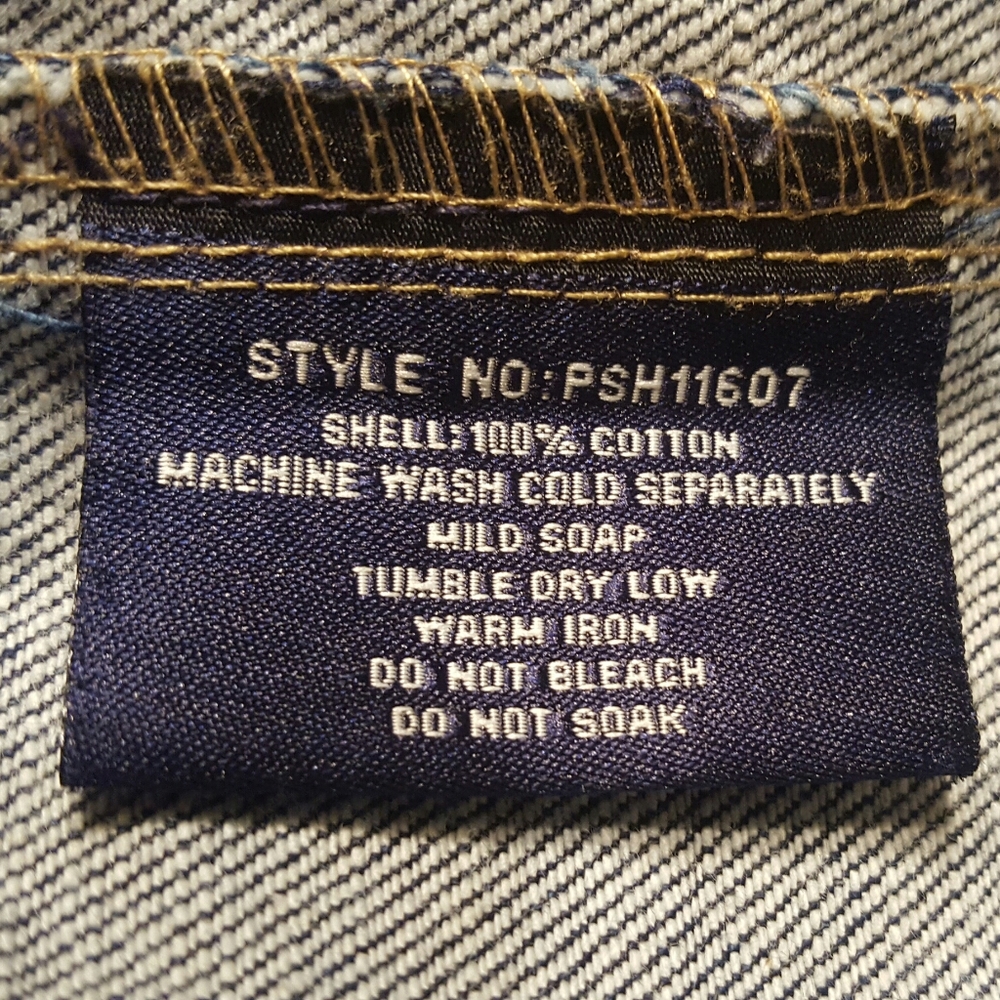 PHAT FARM DARK BLUE DENIM SHIRT LIGHTWEIGHT JACKET - Picture 7 of 7